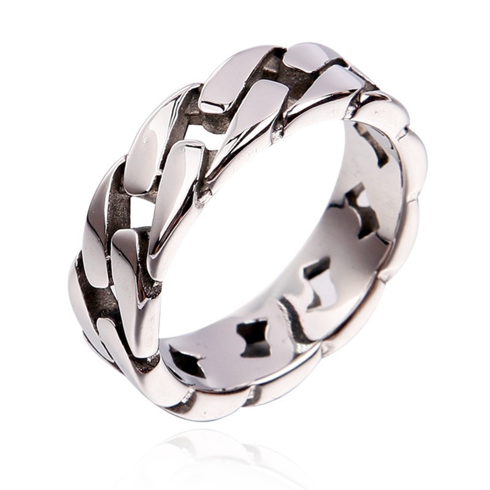 Silver Chain Link Ring